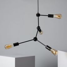 Suspension Métal Molécular Noir