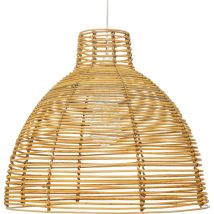 Privatefloor - Lampe de plafond en rotin - Lampe suspendue de stile Boho Bali - Can Bois naturel