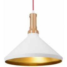 Beliani - Lampe suspension blanche et dorée de style moderne