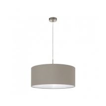 Lustre à suspension ộ 53 x h 110 cm taupe et nickel mat Eglo Pasteri