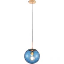 Privatefloor - Lampe de plafond rétro - Suspension en boule colorée - Rumi Bleu