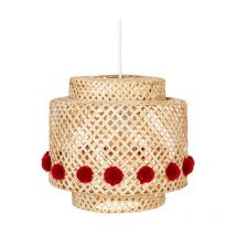 Lampe Suspension Enfant en Bambou "Liby" 30cm Naturel