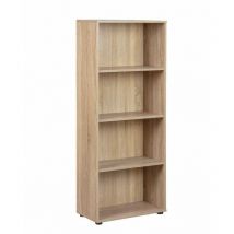Bibliothèque 4 niveaux en stratifié finition chêne