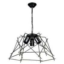 Tezeta - Lampe à suspension Tena MDL3854 lumières en métal noir asymétrique