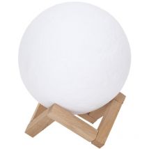 Zen Et Ethnique - Lampe Tactile Lune Ronde 3d D15cm