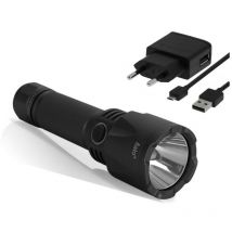 Aslo - Lampe led Torche à Batterie Rechargeable 2.6Ah usb / 230V 1000 Lumens Portée 280m