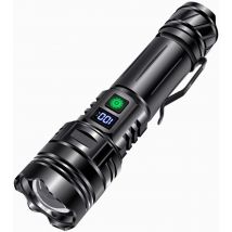 Jalleria - Lampe Torche led Rechargeable,30000 Lumens Lampe de Poche led Ultra Puissante, 5 Modes D'éclairage IP65 Étanche Lampe Led Rechargeable