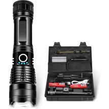 Freosen – Lampe Torche Led Rechargeable 10000 Lumens – Ip67 Étanche – 5 Modes D'Éclairage – Zoomable Pour Camping Et Situations D'Urgence