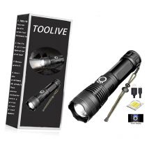 12000 Lumens Lampe Torche LED Ultra Puissante, USB Rechargeable XHP70.2 Lampe de Poche, Haute Puissance Torche IPX65 Étanche avec Batterie 5000mAh