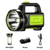 Sunflower - Lampe torche led rechargeable usb puissante de mAh avec lumière latérale, lampe torche étanche pour randonnée d'urgence, chasse en
