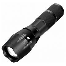 Ensoleille - Lampe Torche led Ultra puissante XML-T6 Lampe Torche Militaire utilisable pour vélo ou randonnées et 5 Modes Dont Flash