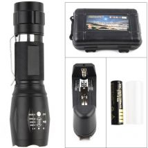 Feiyue - Lampe torche rechargeable probe shiny, lampe torche télescopique à double source de lumière focalisée