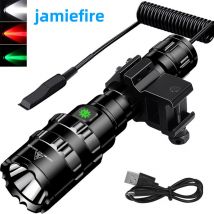 Lablanc - Lampe Torche Tactique led,, 1 Mode Lampe de Poche avec Interrupteur de Pression et Rail de Montage , Bague Décalée pour Fixation Latérale
