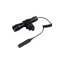 Langray - Lampe torche tactique led, 1000 lm, 3,7 V-18 v, 1 mode lampe de poche avec interrupteur de pression et rail de montage 45 °, bague décalée