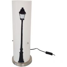 Incidence - Lampe tube bi-matière Réverbère 50 cm