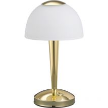 Frankystar - Lampe Ventura. Lampe de table led avec abat-jour en verre satiné. Hauteur 28 cm.
