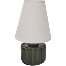 Lampe verte en céramique 26 cm