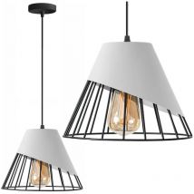 Toolight - lampe suspendue APP228-1CP métal blanche 1-POINTS de lumière E27 25X25X20-110CM reglable