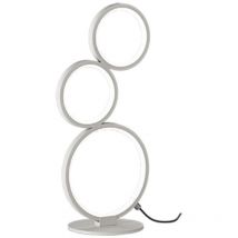 Trio Lighting - Lampe à Poser Rondo 3 Cercles Led Blanc H45 cm