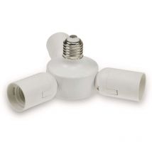E27-Fassung 'Triple' 22237, Adapter auf 3x E27-Schraubfassungen, weiß - Chilitec