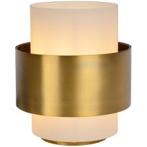 Lampe à poser Firmin – Ø20 cm – 1x40W – Verre opale, laiton – Luminaire LUCIDE