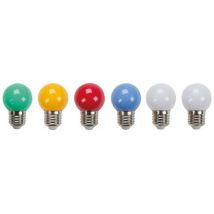 HQ-Power Ensemble de 6 ampoules led écoénergétiques de 0,6 w, lumières multicolores pour diverses applications à la maison, au bureau ou au magasin,