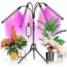 Lampes de culture led avec trépied pour plantes d'intérieur 80 lampes de sol led à spectre complet avec deux contrôleurs minuterie - Tigrezy