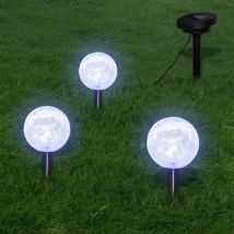 Lot De 6 Lampes De Jardin À Led Lampe De Jardin Lumière Solaire Ancrage À Piquet Et Panneau Solaire 78709