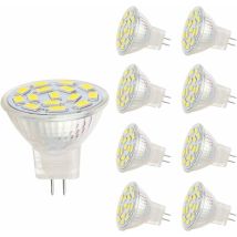 Rhg Lampes Led Mr11, Douille Gu4.0, 3w, Correspondant À Des Lampes Halogènes 20-30 W, 12 V Ac/dc, 350lm, Projecteur 120 °, Éclairage Sur Rail, Blanc (