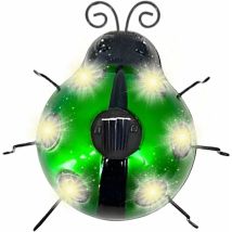 Lampes Solaires Coccinelle Lanternes d'extérieur à énergie solaire Spots solaires étanches à led, projecteur extérieur, appliques murales d'éclairage