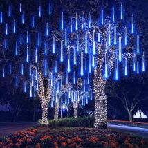 Lampes solaires de pluie de météores, 10 tubes imperméables avec télécommande pour arbre de Noël, jardin, fête de mariage, décoration intérieure