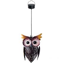 Lampes solaires d'extérieur à led, imperméables, créatives, en fer forgé, en forme de hibou creux, idéales pour un jardin, une cour ou un sentier