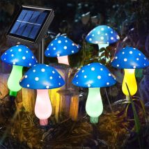 Lampes solaires d'extérieur en forme de champignon, lampes solaires à led pour décoration de jardin, 8 modes d'éclairage, lampes décoratives pour