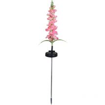 Lampes solaires d'extérieur, lampes led d'extérieur étanches, lampes solaires à fleurs violettes, lampes décoratives de jardin à led, lampes à fleurs