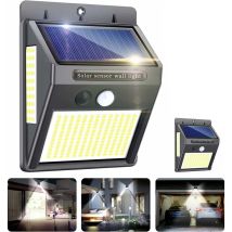 Lampes solaires extérieures 2 pcs 100 led lampes solaires extérieures avec capteur de mouvement grand angle 300 ° éclairage solaire extérieur étanche
