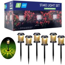 Lampes Solaires Jardin 6 Pièces Éclairage Solaire Extérieur Étanche Lumière Solaire Extérieure à led Éclairage Solaire Jardin Décoration pour Allée