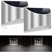 Lampes solaires pour clôture, terrasse, escaliers, lumière blanche froide, éclairage solaire LED, éclairage paysager, étanche pour maison, cour,