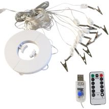 Lampes solaires pour parasol d'extérieur, lampes solaires étanches pour parasol de terrasse sans fil, 8 modes, lampes led pour parasol de terrasse,