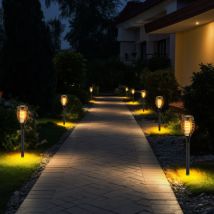 Lampes solaires torches lampe de jardin lumière solaire extérieur torches solaires pour flamme extérieure torche solaire lampes torche pour