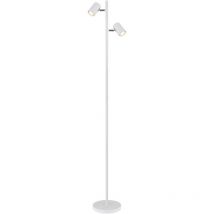 Lampes sur pied Spot orientable Lampe sur pied blanc mat Lampe de salon debout blanc, aluminium métal, 2x GU10 douilles, h 158 cm