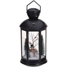 Home Styling - Lampion avec scène de Noël, 43 cm