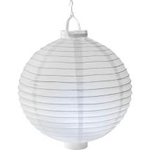 Lampion Led Blanc 30cm - Lampion Papier Blanc avec Led Intégrée - Lanterne Lumineuse pour Décoration Mariage, Anniversaire, Fêtes