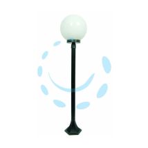 Syntesy - Lampioncino Su Palo Modello Sfera - 100w Ip44 Cm.120h. Colore Nero