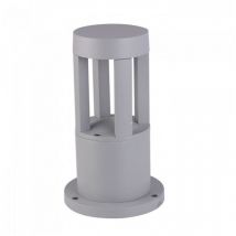Lampione da giardino 12 watt lampada grigio led cob palo per esterni 30 cm luce calda 3000k