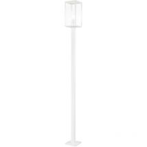 Lampione mirage in metallo bianco con diffusore in vetro 199,5 cm. - Bianco