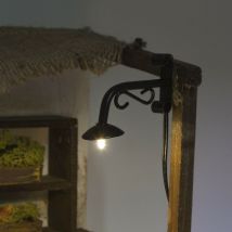Lampione di campagna a Muro 5x3 cm con Luce per Presepe 3V 10365