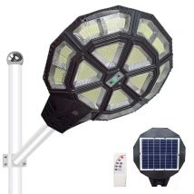 Lampione solare 500W Faro led Sensore crepuscolare Luce Fredda IP66 Telecomando
