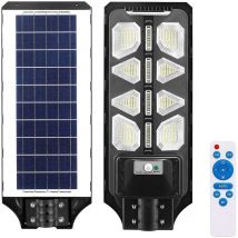 Lampione Stradale Faro led 120W Solare Esterno Sensore Movimento Telecomando