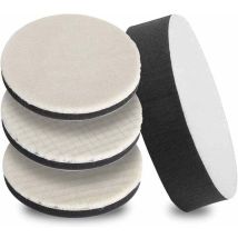 Polissage De Voiture En Laine Et Éponges 125mm, Lot De 4 Bonnet De Polissage Éponge Tampons Disque De Polissage Pour Machine À Polir Polisseuse 