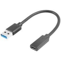 Lanberg - AD-UC-UA-03 cable usb 0,15 m usb 3.2 Gen 1 (3.1 Gen 1) usb type a usb Tipo c Negro